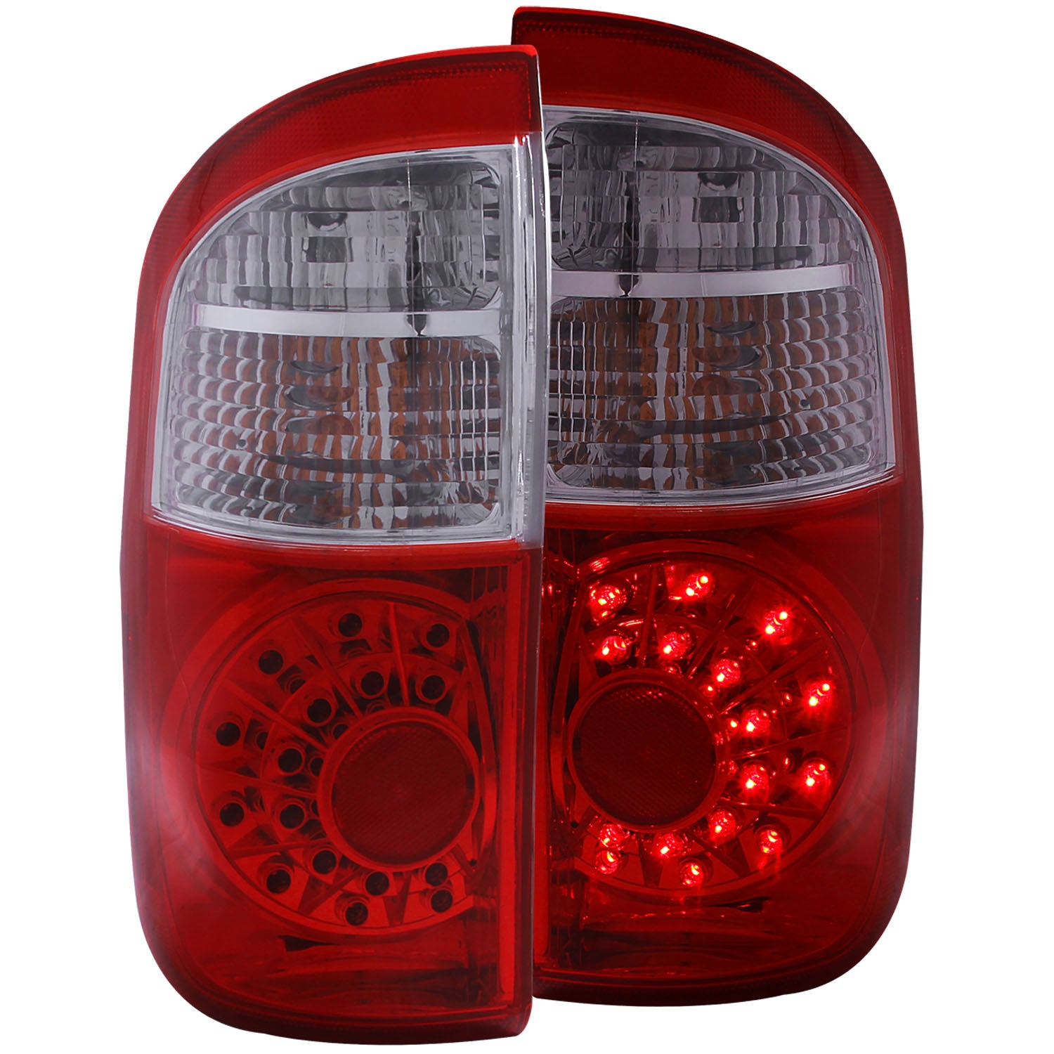 ANZO 2004-2006 Toyota Tundra LED Taillights Red/Clear - 311060 for 2000-2006 Toyota Tundra - front view