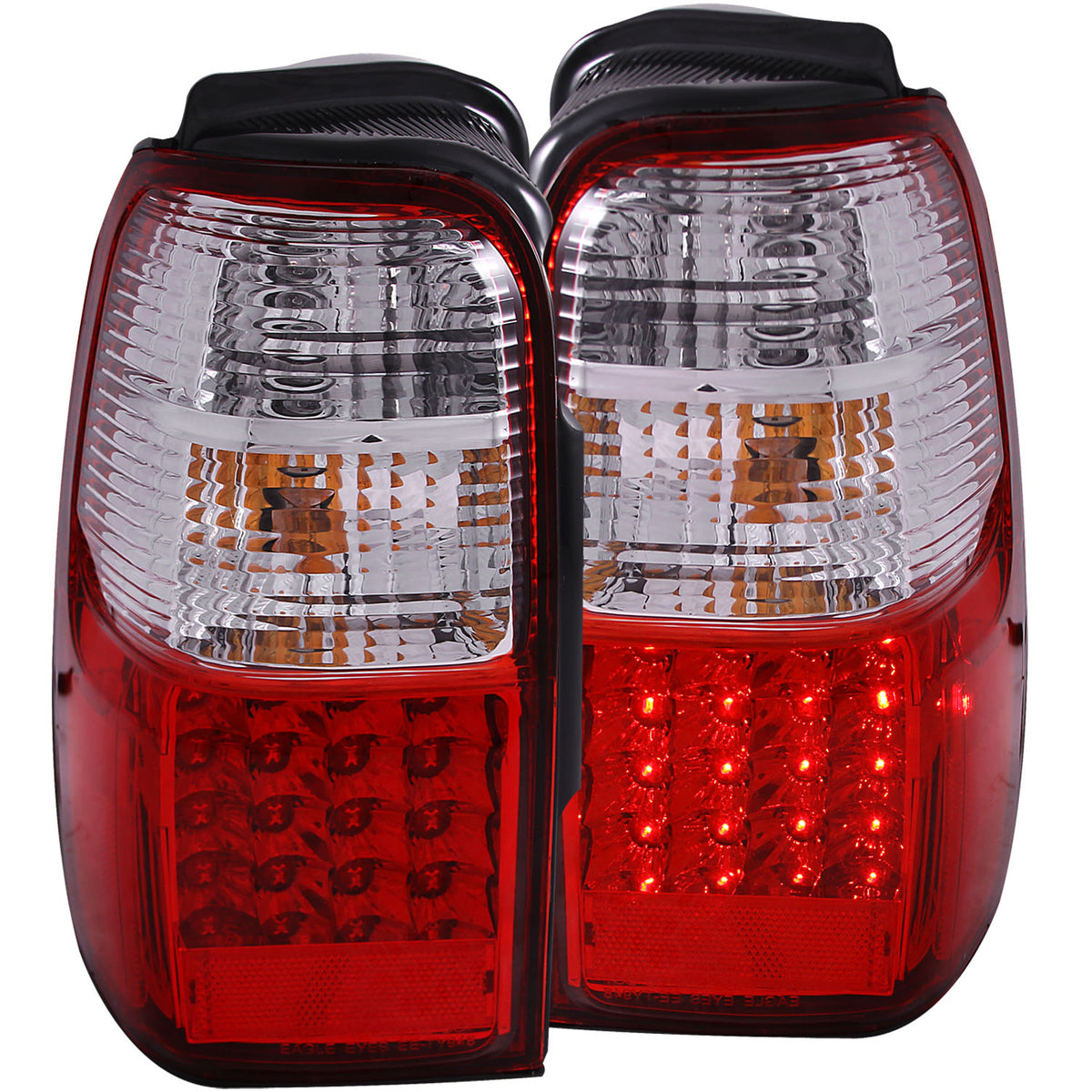 ANZO 2001-2002 Toyota 4 Runner LED Taillights Red/Clear - 311070 for 2001-2002 Toyota 4Runner - front view