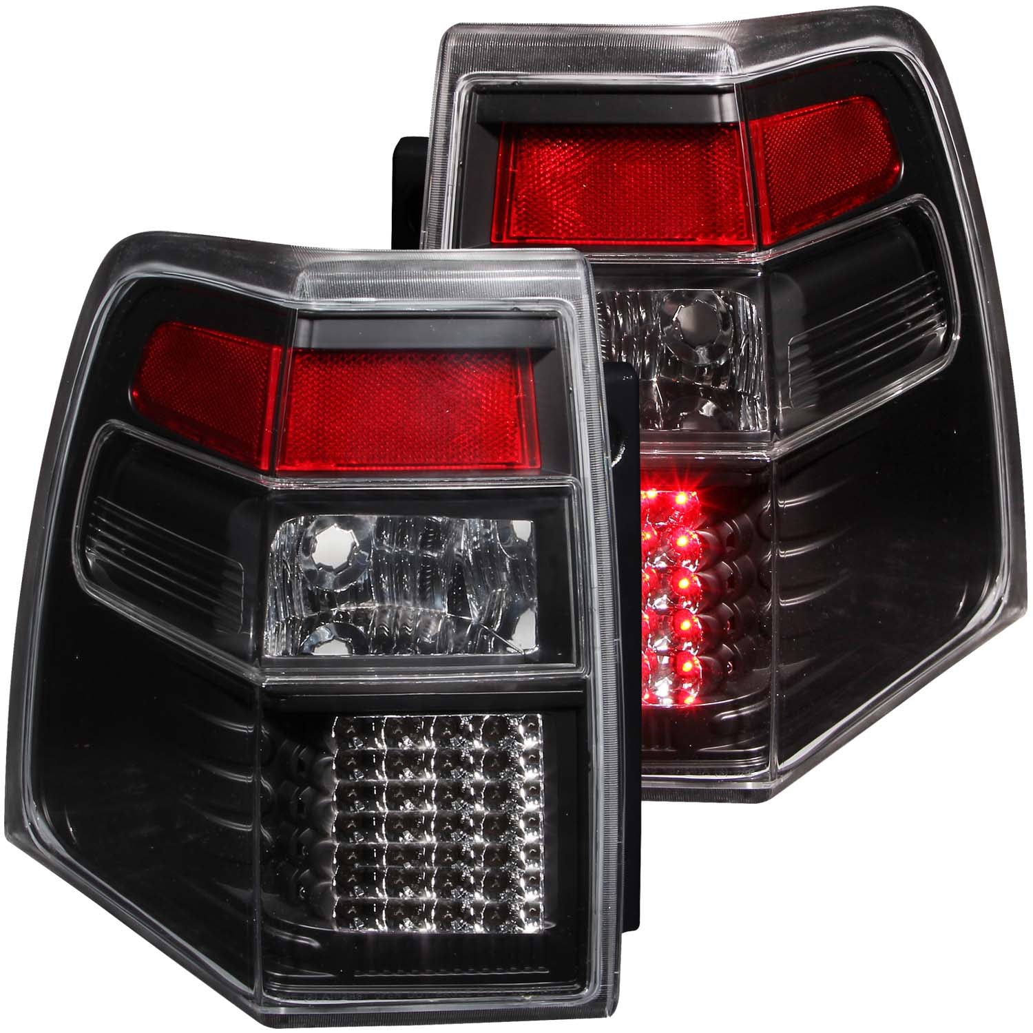 ANZO 2007-2014 Ford Expedition LED Taillights Black - 311110 for 2007-2017 Ford Expedition - front view