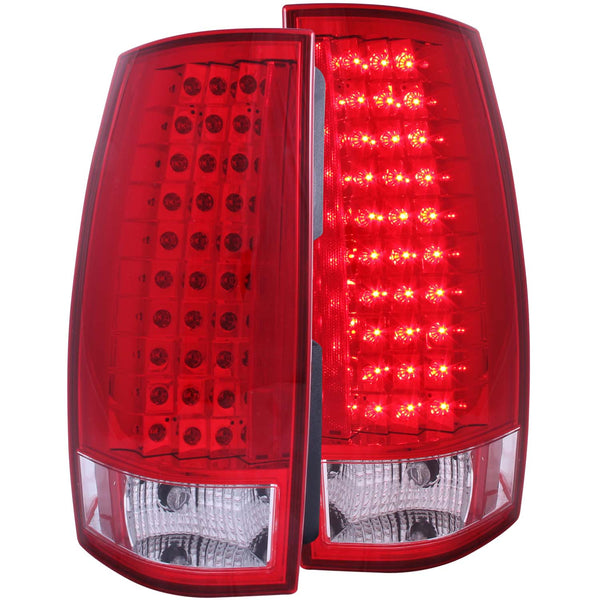ANZO 2007-2014 Chevrolet Suburban LED Taillights Red/Clear G4 - 311140 for 1992-2015 GMC Yukon - front view