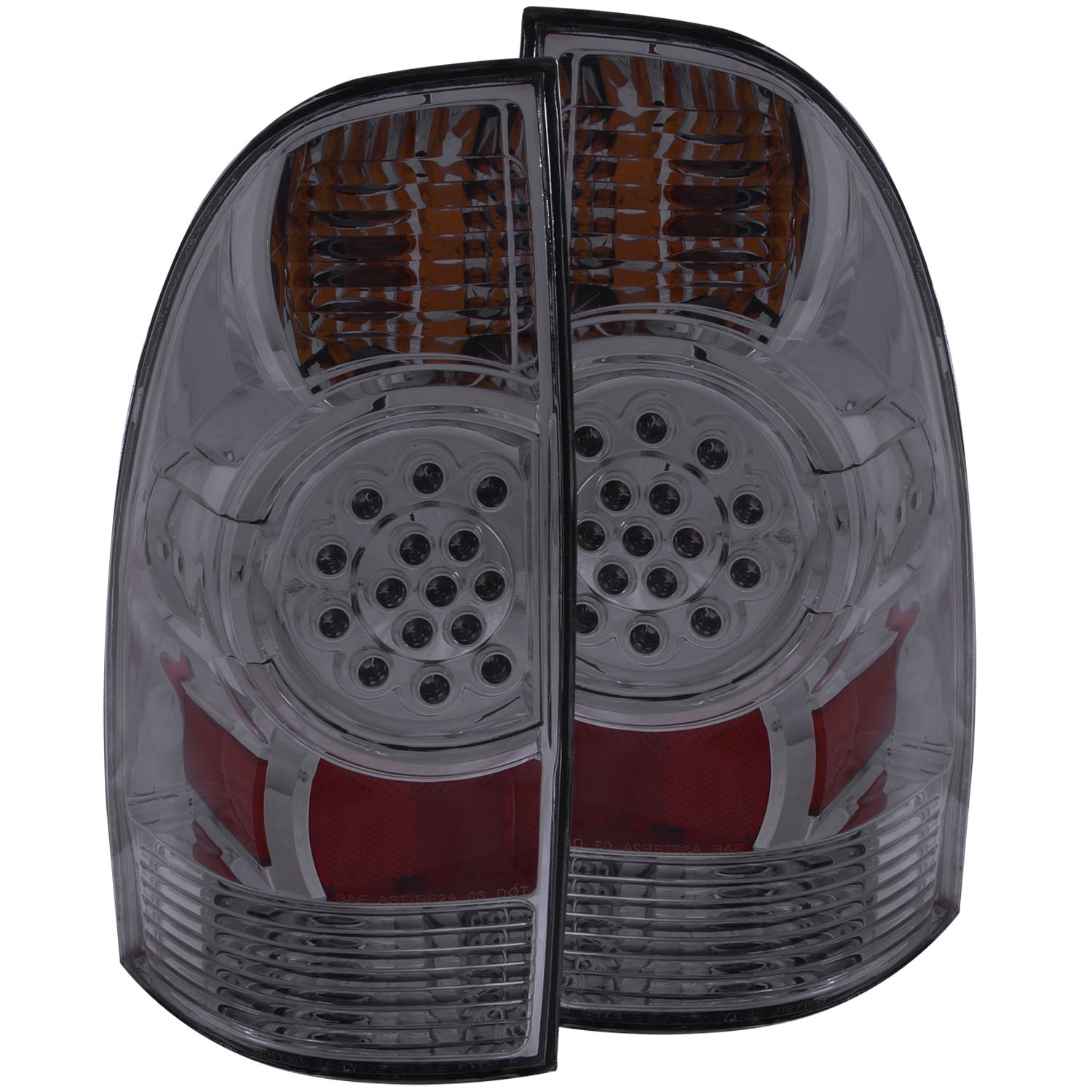 ANZO 2005-2015 Toyota Tacoma LED Taillights Smoke - 311179 for 2005-2015 Toyota Tacoma - front view