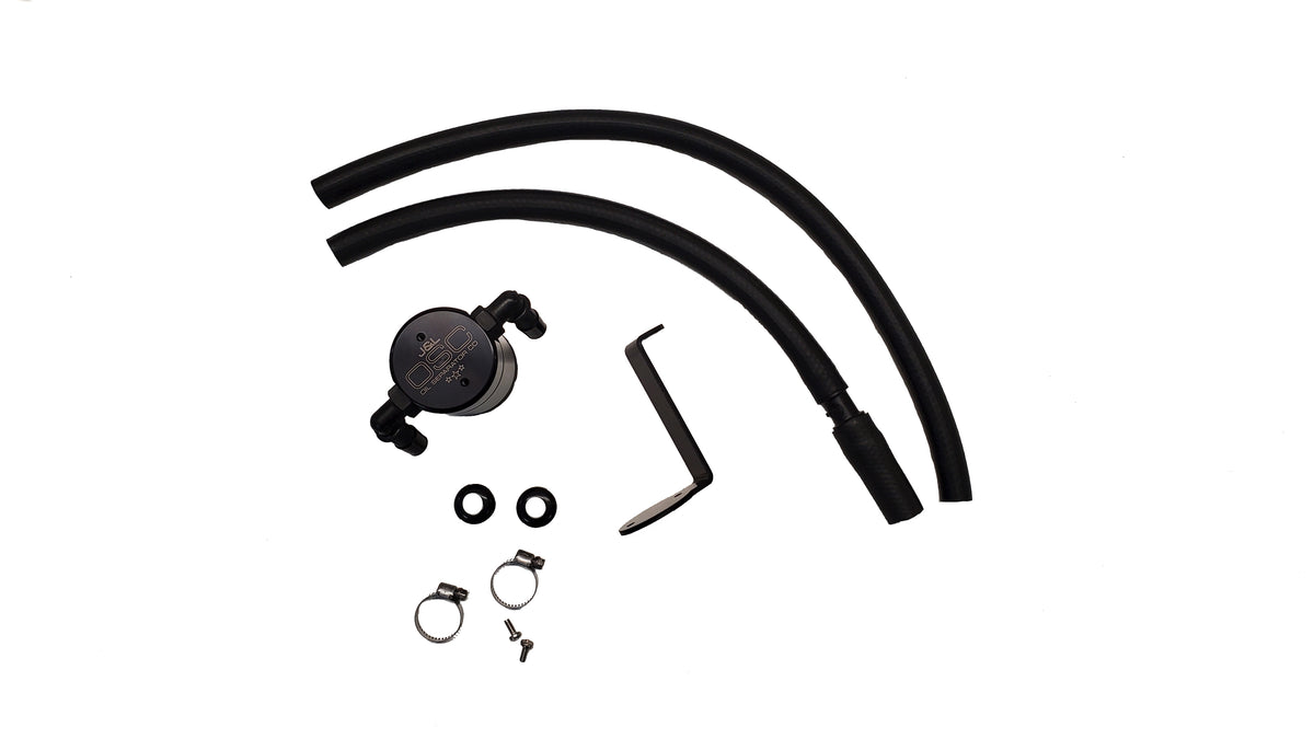 J&L 14-24 Mazda CX5 2.5L Non-turbo Driver Side 3.0 Oil Separator Kit - Black Anodized - 3111D-B