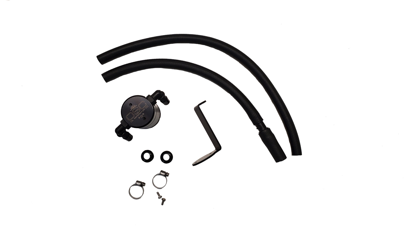 J&L 14-24 Mazda CX5 2.5L Non-turbo Driver Side 3.0 Oil Separator Kit - Black Anodized - 3111D-B