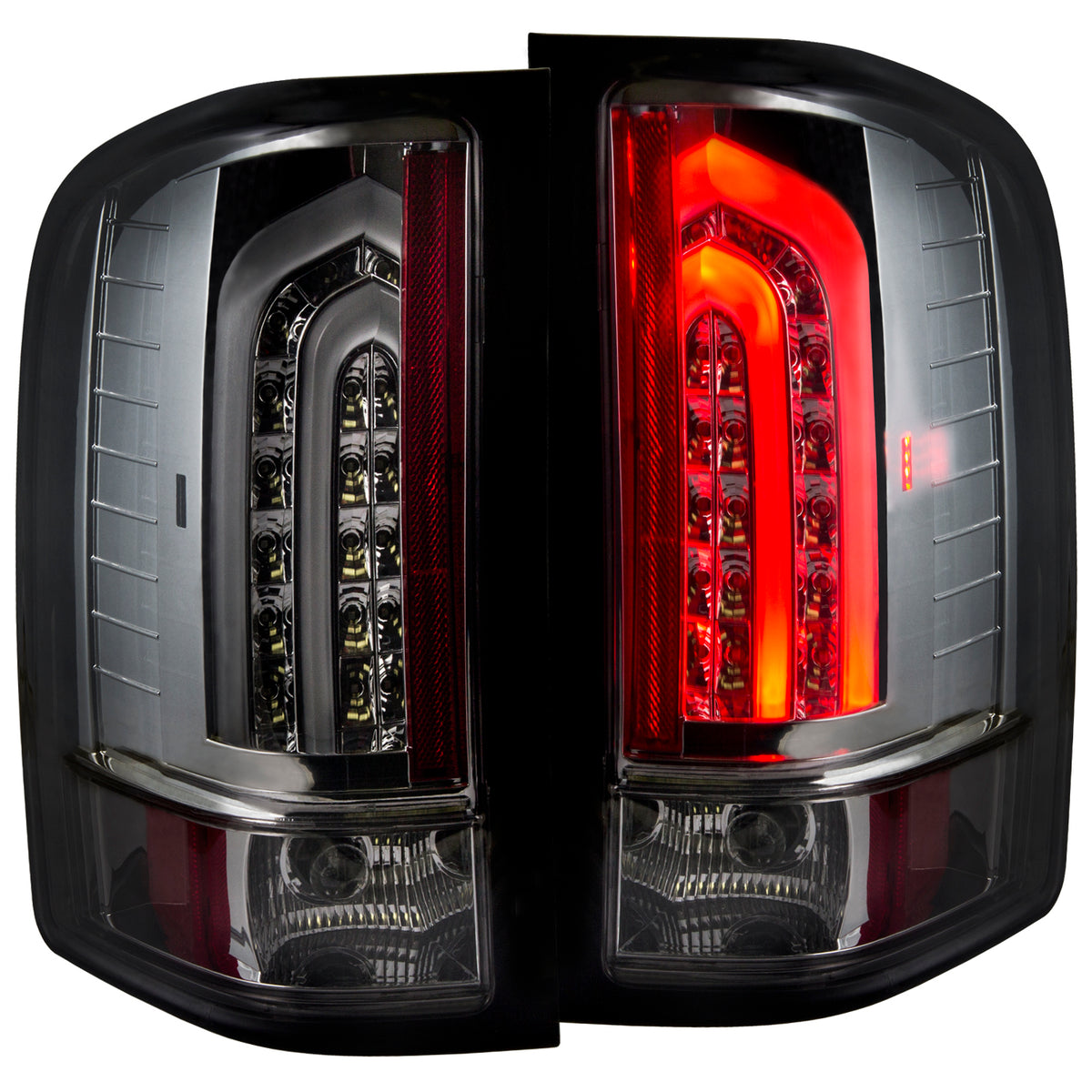 ANZO 2007-2013 Chevrolet Silverado 1500 LED Taillights Smoke G2 - 311226 for 2007-2014 Chevrolet Silverado 2500 - front view