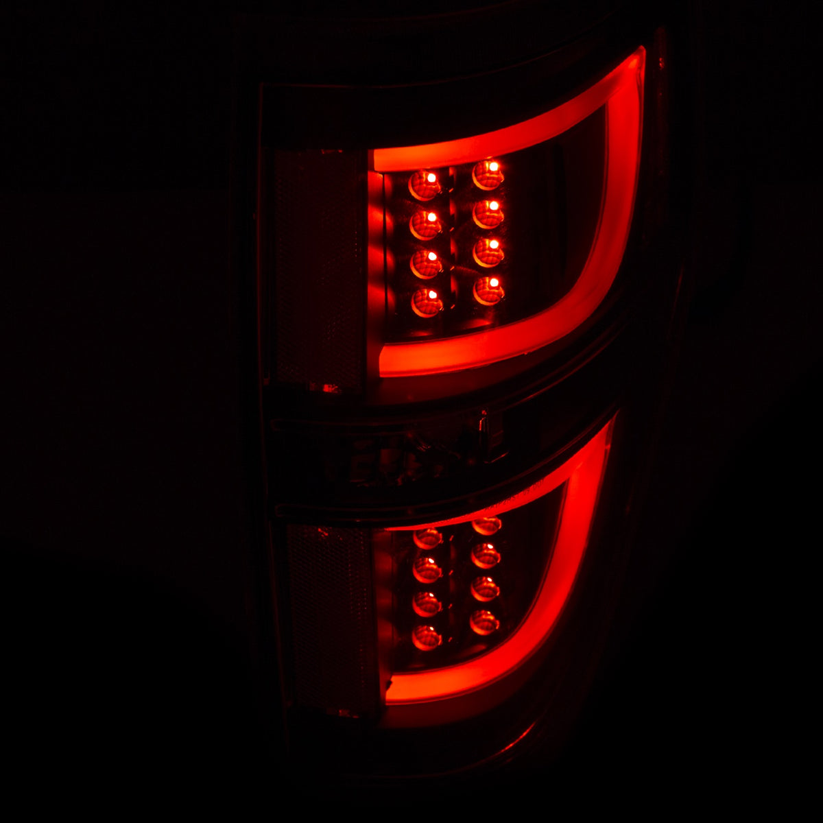 ANZO 2009-2013 Ford F-150 LED Taillights Black - 311257