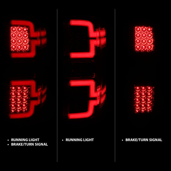 ANZO 2014-2018 Chevy Silverado 1500 LED Taillights Chrome - 311291 for 2014-2019 Chevrolet Silverado 2500 - front view