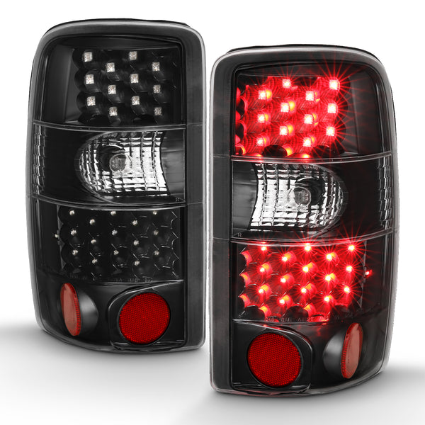 ANZO 2000-2006 Chevrolet Tahoe Led Taillights Black/Clear - 311298 for 2000-2006 Chevrolet Suburban 1500 - front view
