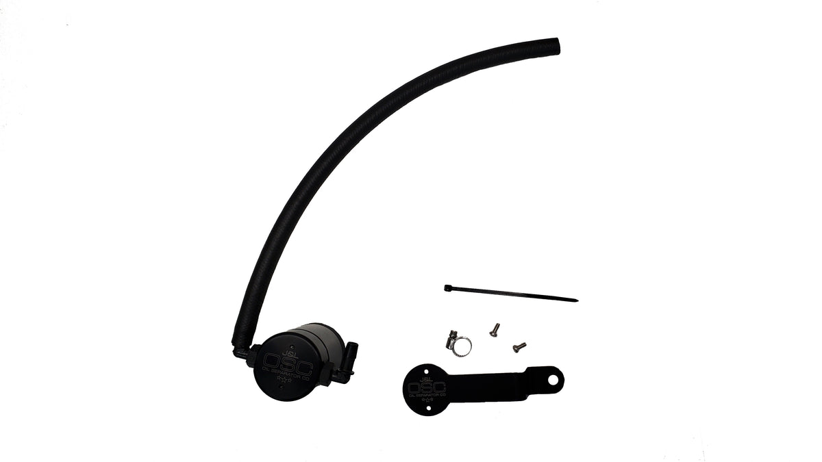 J&L 17-24 Honda CRV 1.5L Turbo Passenger Side Oil Separator 3.0 - Black Anodized - 3112P-B