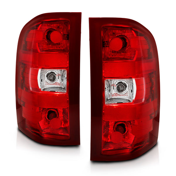 ANZO 2007-2013 Chevy Silverado Taillight Red/Clear Lens (OE Replacement) - 311303 for 2007-2014 Chevrolet Silverado 2500 - fr