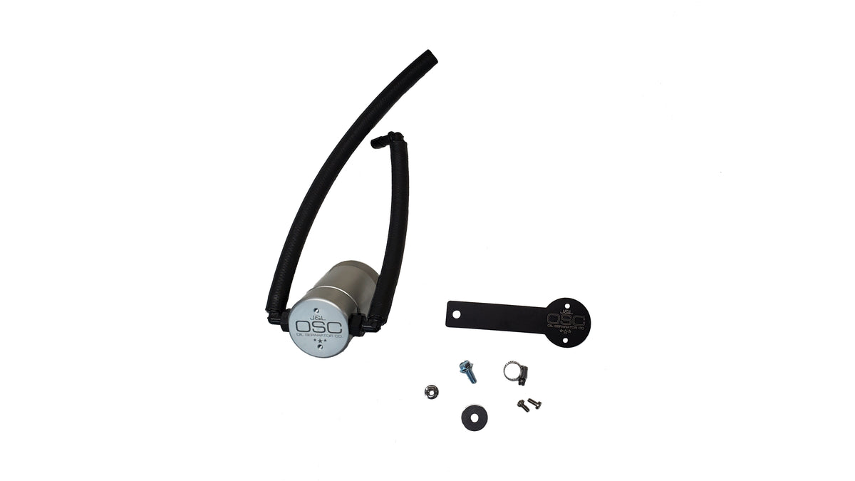 J&L 2022-2025 Nissan Frontier 3.8L V6 Passenger Side Oil Separator 3.0 - Clear Anodized - 3113P-C