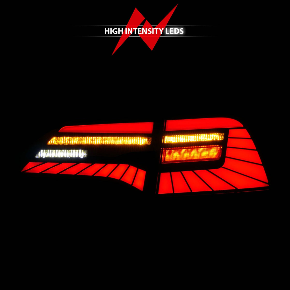 TESLA MODEL 3 17-23/MODEL Y 20-24 LED TAIL LIGHTS BLACK HOUSING SMOKE LENS (W/ SEQUENTIAL) (4PCS)