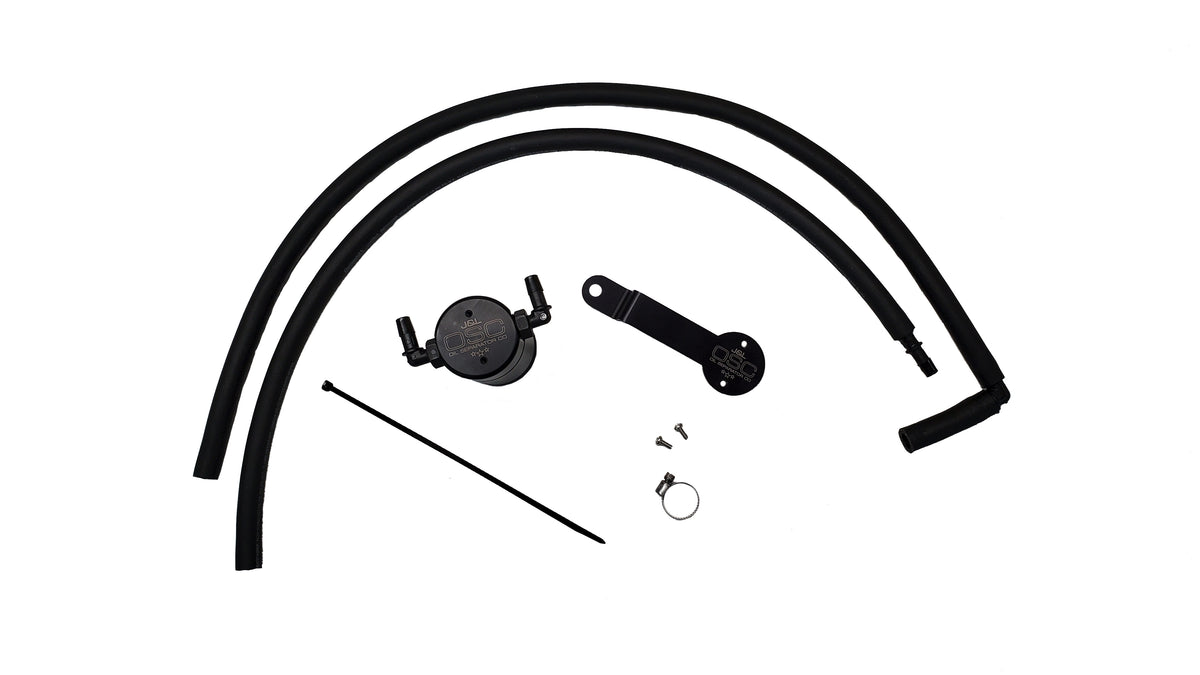 J&L 20-25 Hyundai Palisade / Kia Telluride 3.8L Oil Separator 3.0 Passenger Side - Black Anodize - 3114P-B