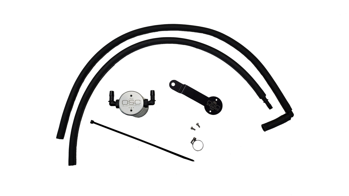 J&L 20-25 Hyundai Palisade / Kia Telluride 3.8L Oil Separator 3.0 Passenger Side - Clear Anodize - 3114P-C