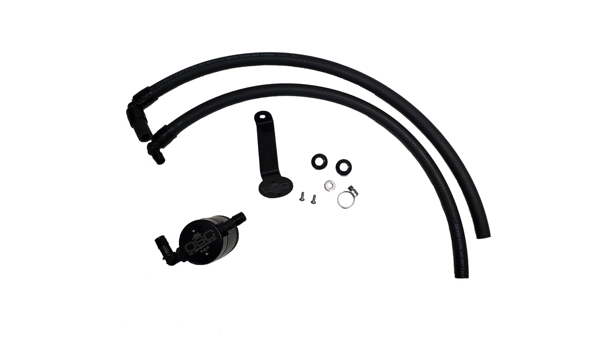 J&L 22+ Toyota Tundra 3.5L Turbo Oil Separator 3.0 Driver Side - Black Anodized - 3115D-B