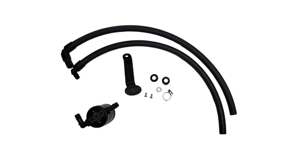 J&L 22+ Toyota Tundra 3.5L Turbo Oil Separator 3.0 Driver Side - Black Anodized - 3115D-B