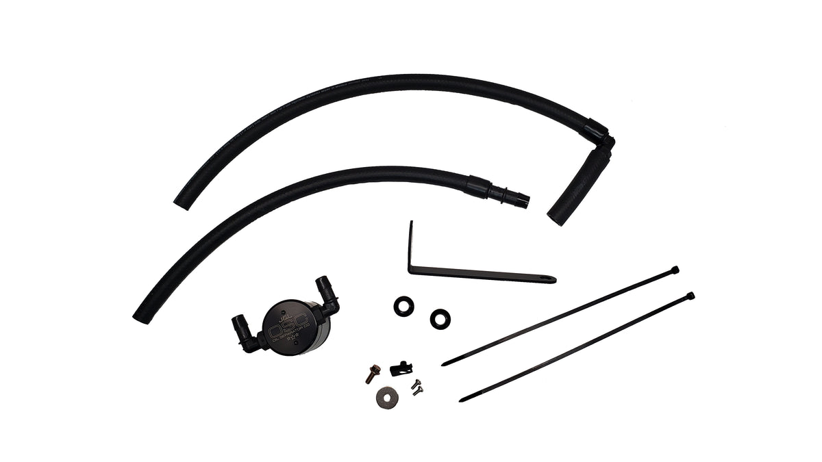 J&L 22-24 Subaru BRZ/GR86 2.4L Passenger Side Oil Separator 3.0 - Black Anodized - 3117P-B