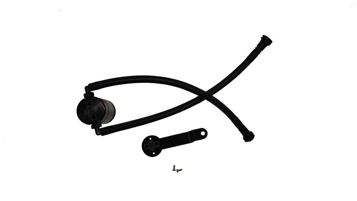 J&L 14-18 Chevy Silverado 1500 / 14-18 GMC Sierra 1500 4.3L V6 Oil Separator - Black Anodized - 3123D-B