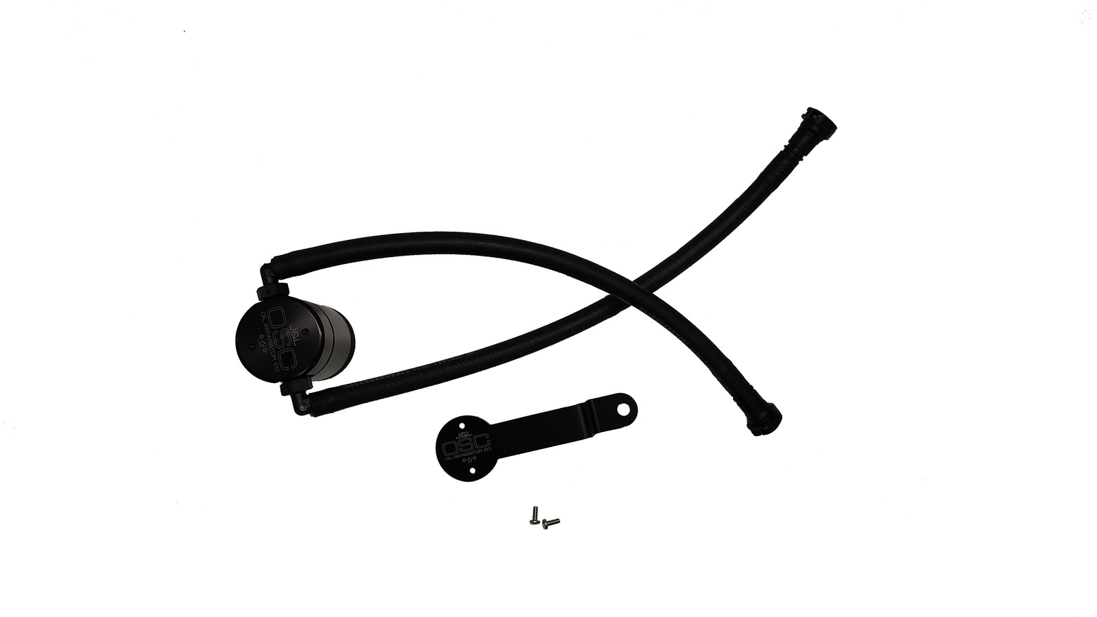 J&L 14-18 Chevy Silverado 1500 / 14-18 GMC Sierra 1500 4.3L V6 Oil Separator - Black Anodized - 3123D-B