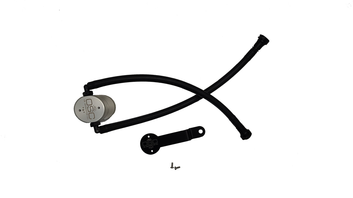 J&L 14-18 Chevy Silverado 1500 / 14-18 GMC Sierra 1500 4.3L V6 Oil Separator - Clear Anodized - 3123D-C