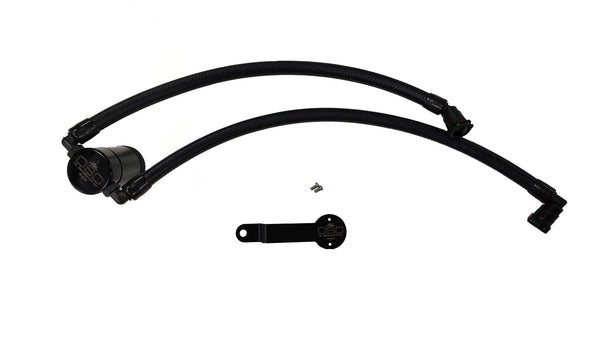 J&L 19-25 Dodge Ram 1500 3.6L PCV Side Oil Separator 3.0 - Black Anodized - 3126P-B