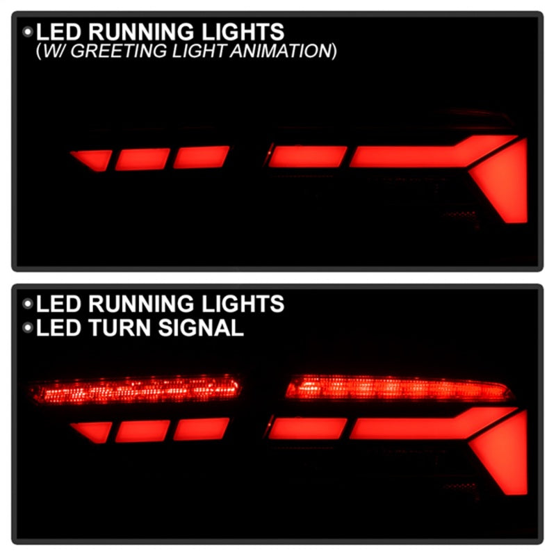 Spyder Apex 13-17 Audo A5 / S5 / RS5 (Factory LED) LED Tail Lights - Blk (ALT-YD-AA513LED-SEQGR-BK) - 5089045
