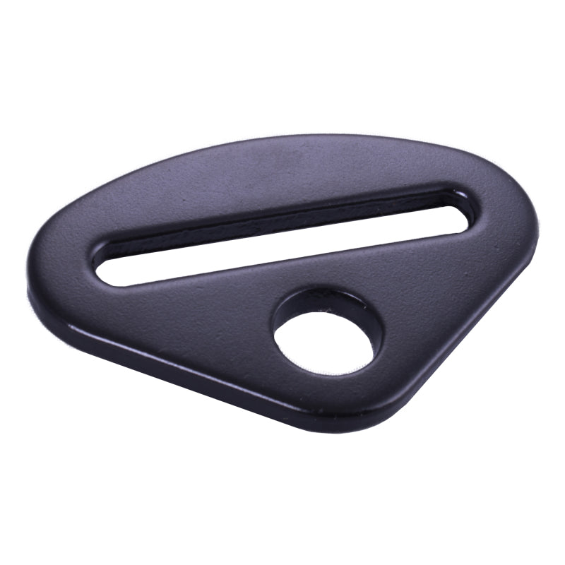 RaceQuip Delta Short Bolt On End Seat Belt Mounting Hardware / 2 or 3 In. Belts / Forged Steel- Blk - 700905RQP