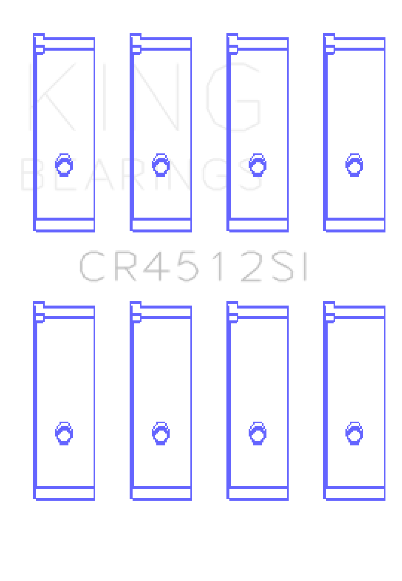 King Engine Bearings Honda D17A1/2 1.7L 16V (Size +0.25mm) Connecting Rod Bearing Set - CR4512SI0.25