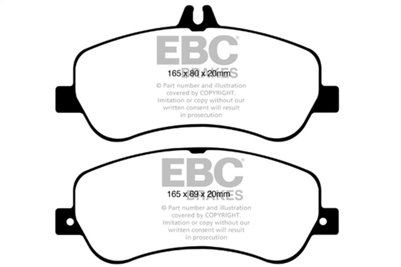 EBC 12-14 Mercedes-Benz C250 (W204) 1.8 Turbo Ultimax2 Rear Brake Pads - UD1341 for 2008-2015 Mercedes Benz C Class - front v