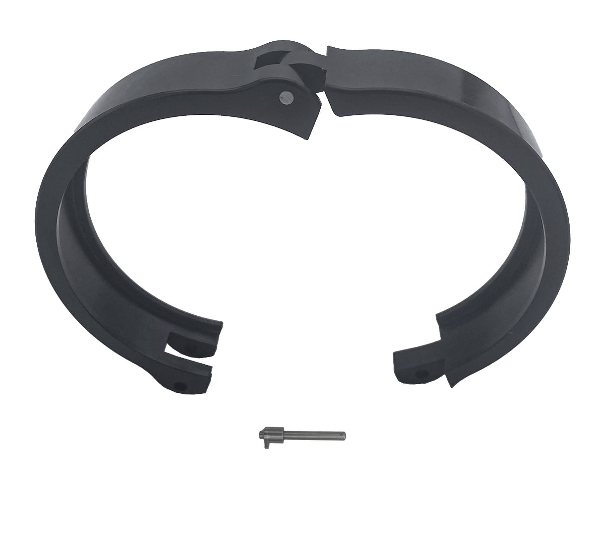 Granatelli 3.5in Dual Seal Clamshell Clamp - Aluminum Black - 318535CS