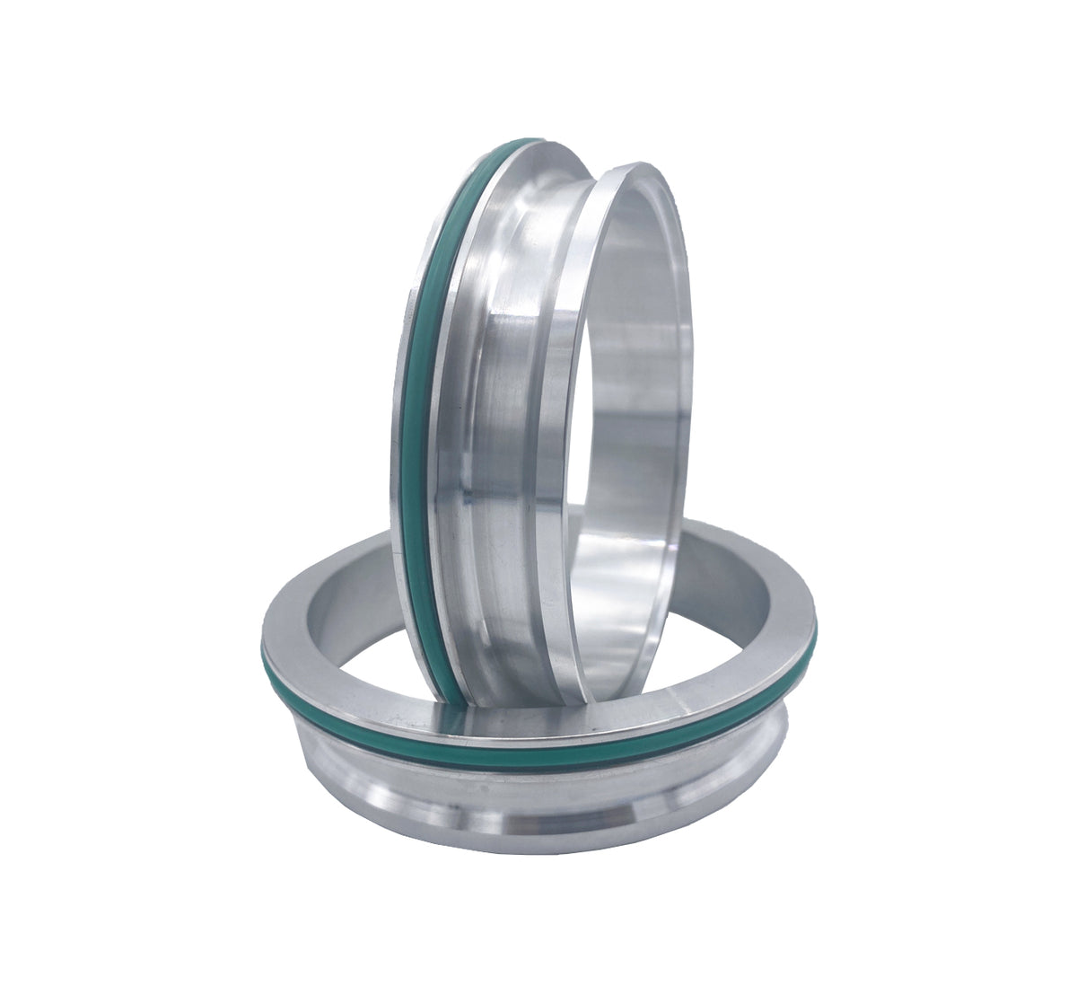 Granatelli 3.5in Stainless Steel Dual Seal Clamp Weld-On Ferrule Set - 318535FS