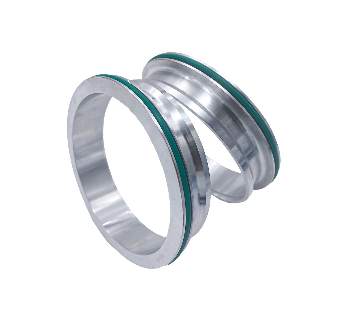 Granatelli Aluminum Dual Seal Clamp 4.0in Weld-on Ferrule Set - 318540F