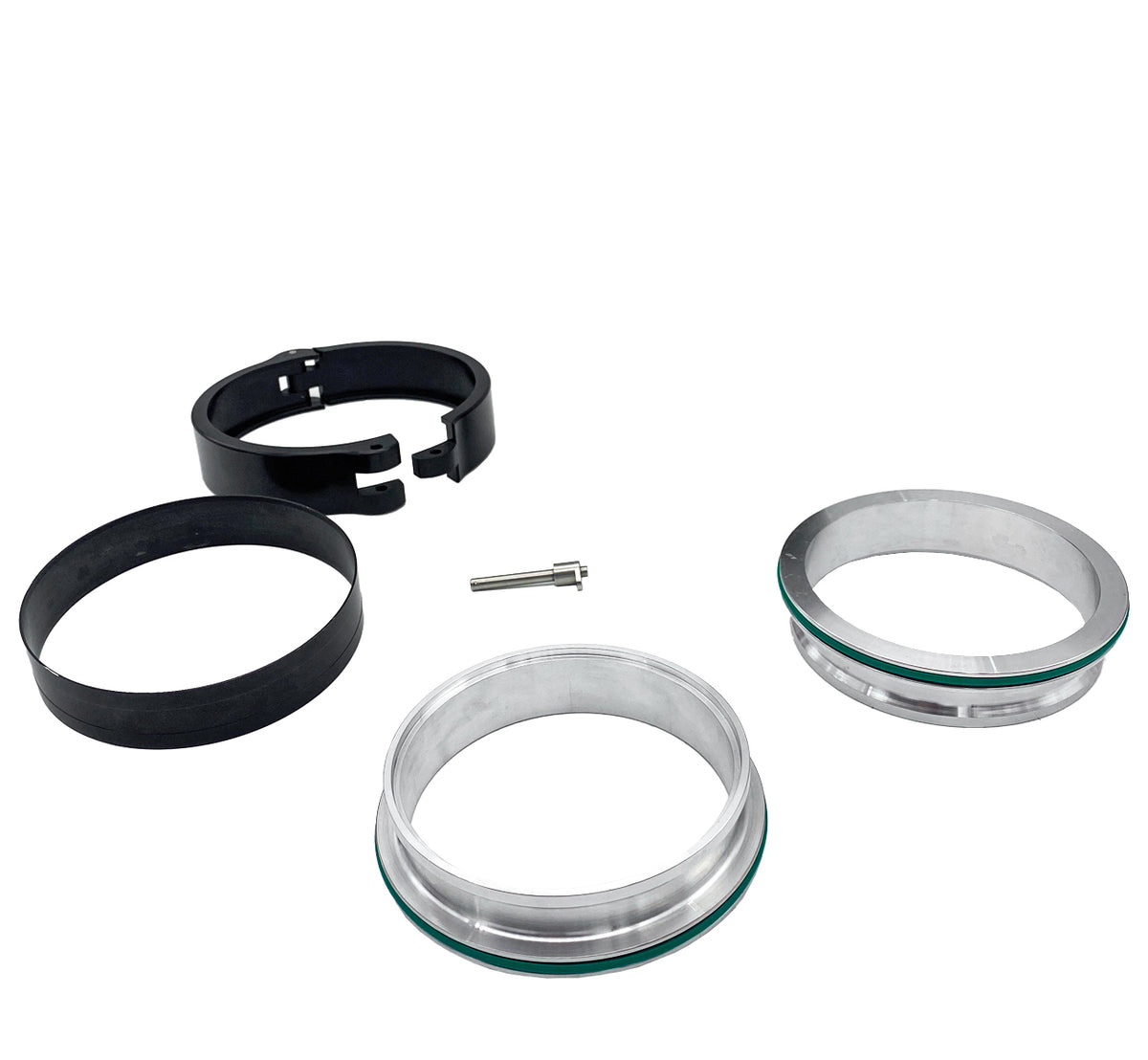 Granatelli 4.0in Dual Seal Double O-Ring Clamp Assembly - 318540