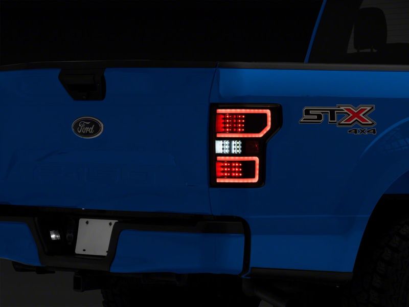 Raxiom 18-20 Ford F-150 Axial Series LED Tail Lights w/ SEQL Turn Signals- Blk Housing (Clear Lens) - T548144