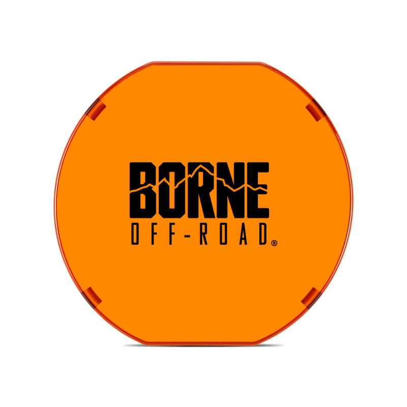 Borne Off-Road 7in Round Light Cover Amber - BNLT-COV-RD7YL