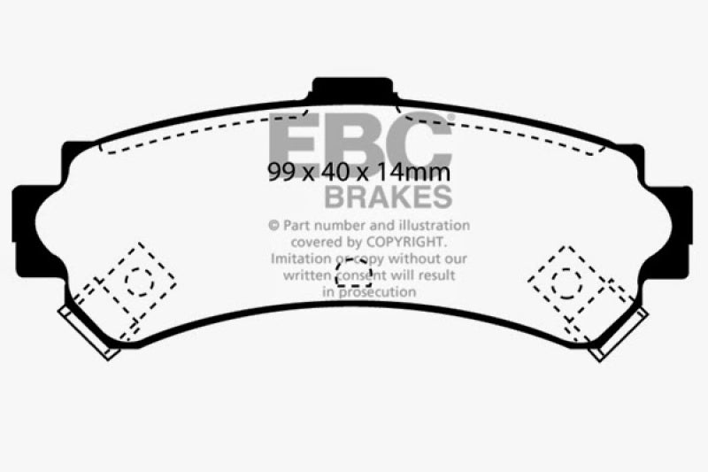 EBC 95-97 Nissan Sentra 1.6 Redstuff Rear Brake Pads - DP31067C