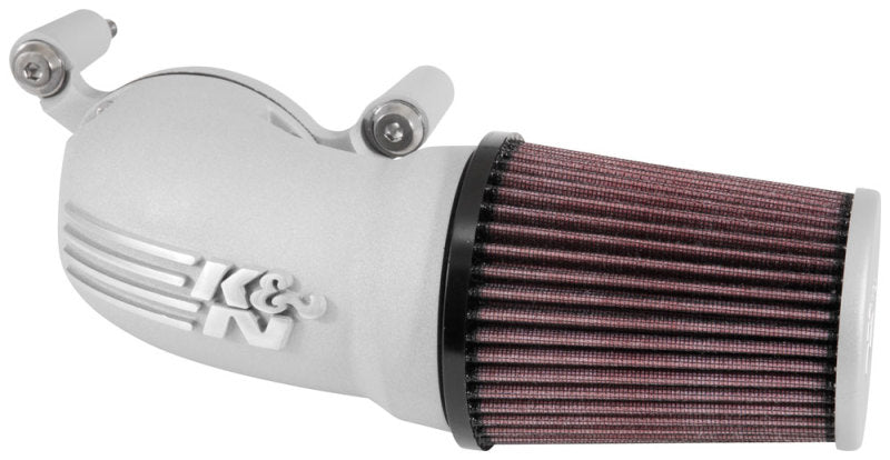 K&N 08-17 Harley-Davidson Touring Models Performance Air Intake System - Silver - 63-1134S for 2008-2016 Harley-Davidson FLHR