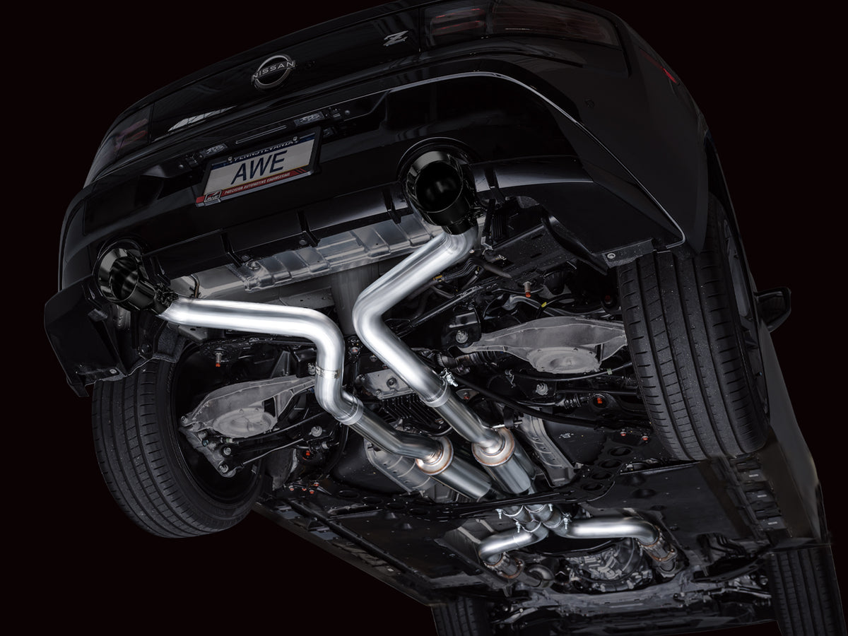 AWE 2023 Nissan Z RZ34 RWD Track Edition Catback Exhaust System w/ Diamond Black Tips - 3020-33400