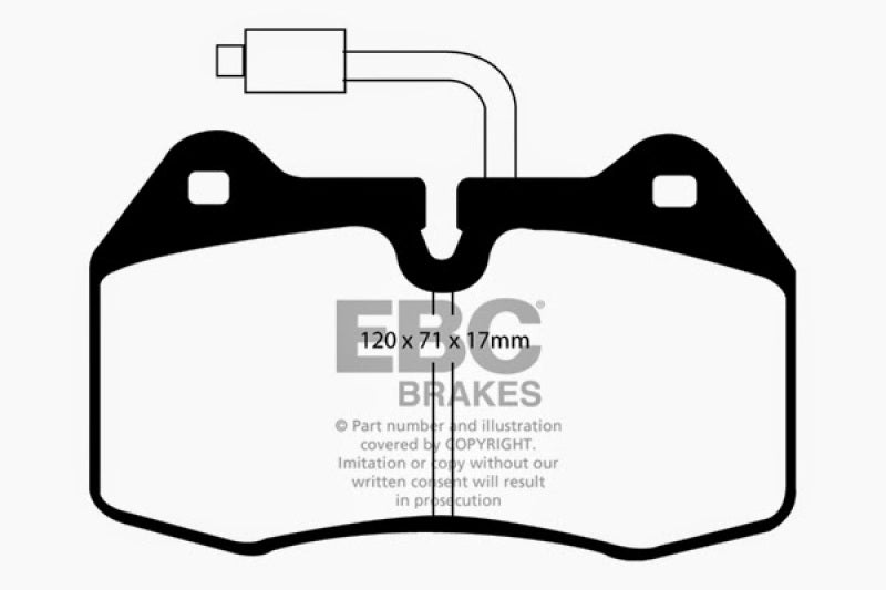 EBC 94-03 Ferrari 456 5.5 Yellowstuff Front Brake Pads - DP41032/2R
