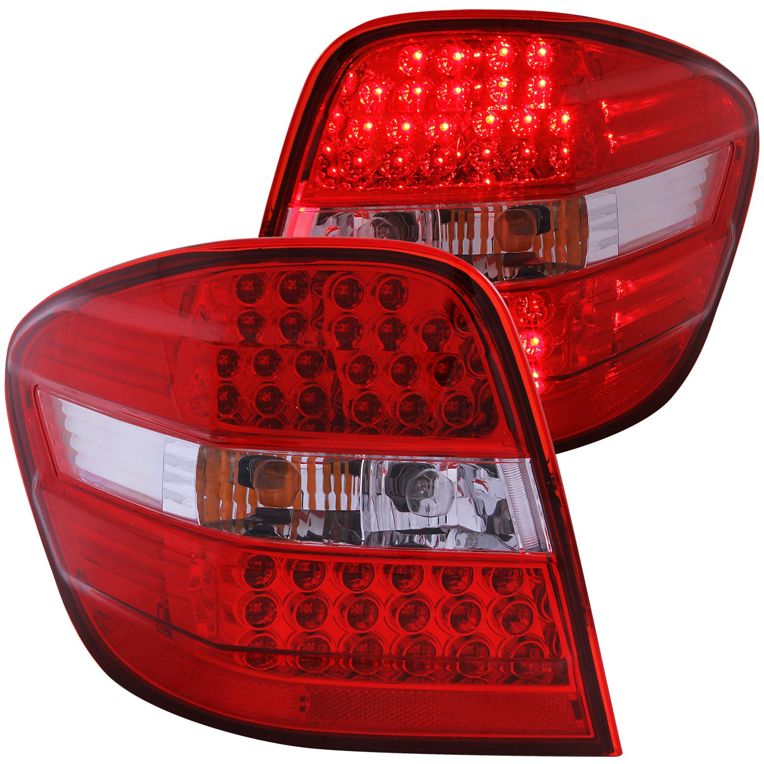 ANZO 2006-2007 Mercedes Benz M Class W164 LED Taillights Red/Clear - 321053 for 2006-2011 Mercedes Benz ML - front view