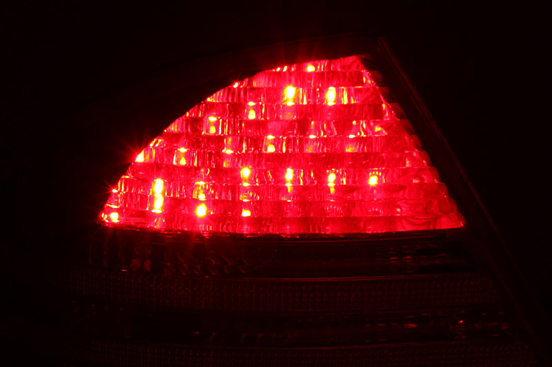 ANZO 2000-2005 Mercedes Benz S Class W220 LED Taillights Red/Clear - 321055