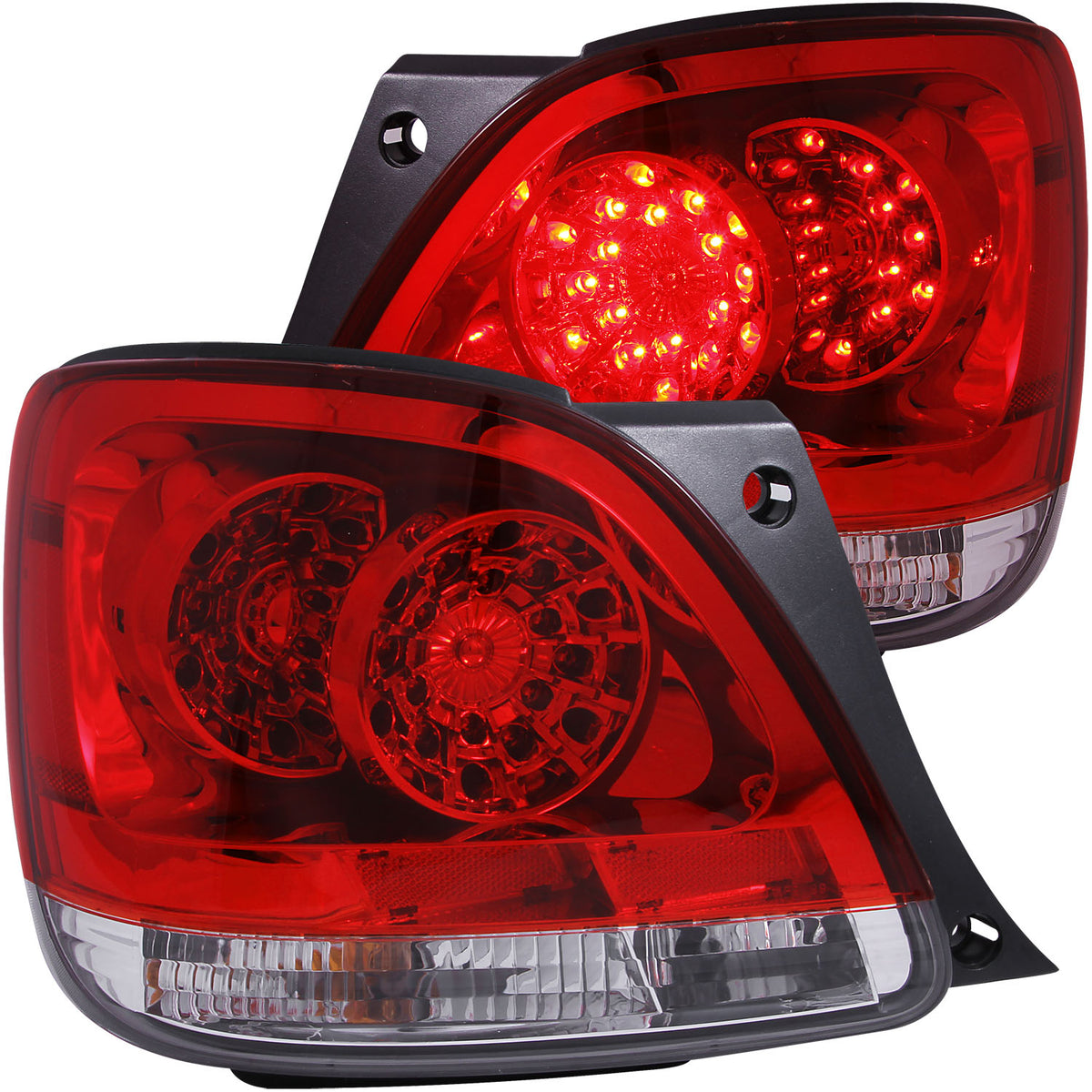 ANZO 1998-2005 Lexus Gs300 LED Taillights Red/Clear - 321101 for 1998-2005 Lexus GS - front view
