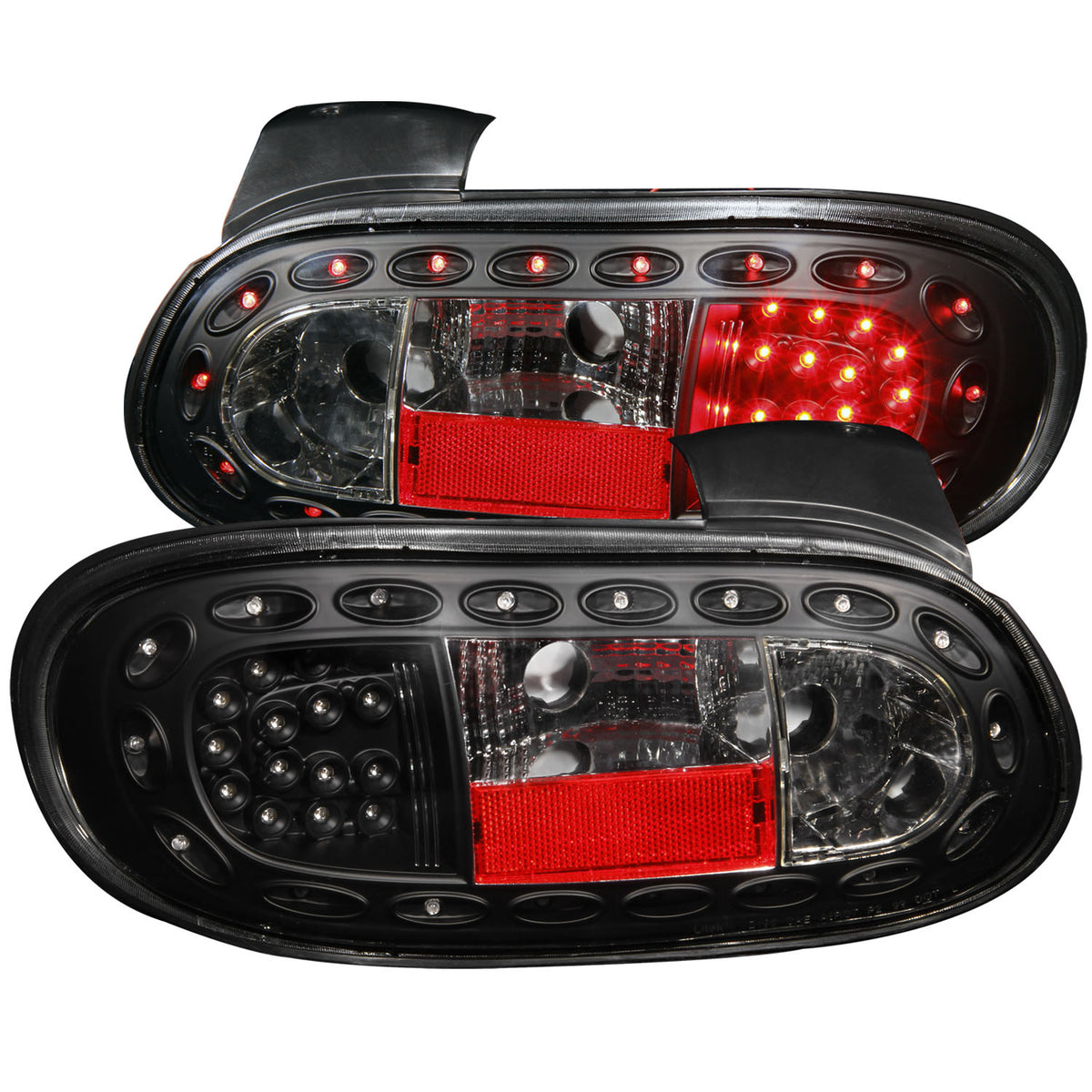ANZO 1998-2005 Mazda Miata LED Taillights Black - 321212 for 1999-2005 Mazda Miata - front view