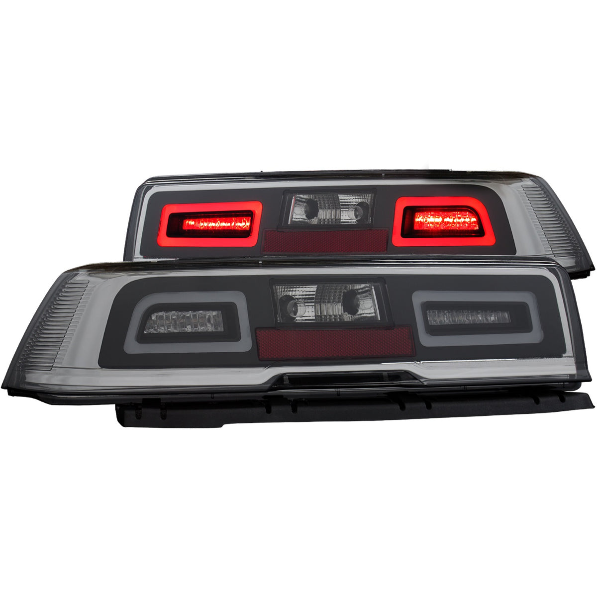 ANZO 2014-2015 Chevrolet Camaro LED Taillights Smoke - 321321 for 2014-2015 Chevrolet Camaro - front view