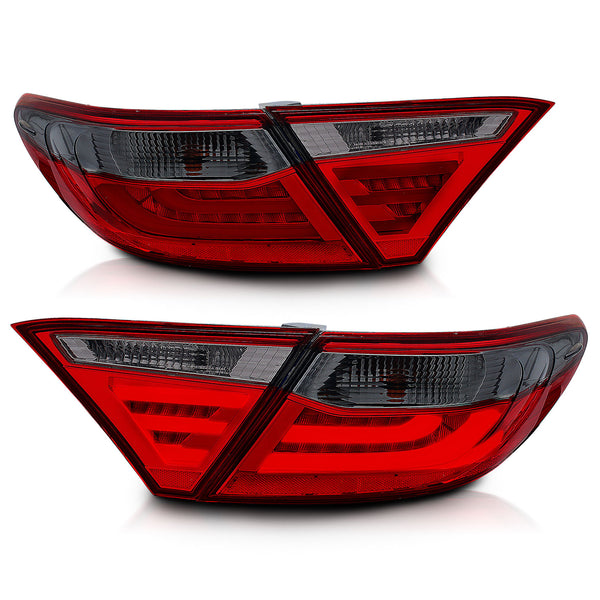 ANZO 2015-2016 Toyota Camry LED Taillights Smoke - 321336 for 2015-2017 Toyota Camry - front view