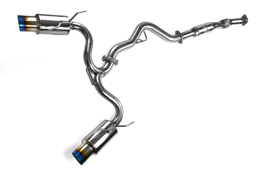 Invidia 08-11 STi Hatch / 11 WRX Hatch Dual N1 Single Layer Titanium Tipped Cat-back Exhaust