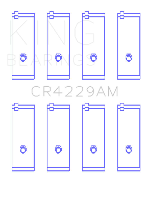 King Engine Bearings Toyota 2E (Size +0.25mm) Connecting Rod Bearing Set - CR4229AM0.25