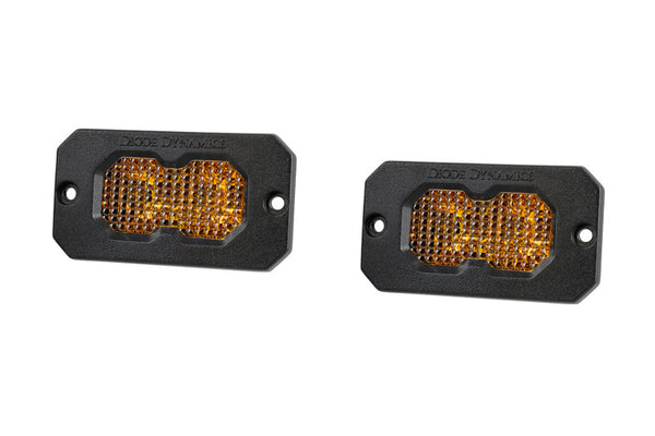Diode Dynamics C2 2.0 Pro Yellow Flood Flush ABL (Pair) - DD8125P by Diode Dynamics - front view