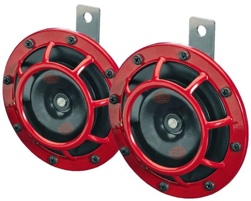Hella Supertone Horn Kit 12V 300/500HZ Red - 003399801