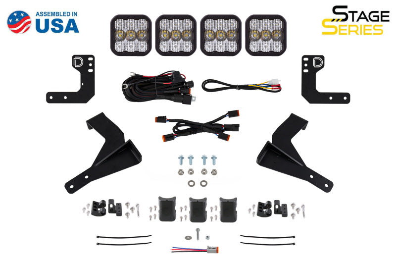 Diode Dynamics 2024 Toyota Tacoma SS5 Grille CrossLink Lightbar Kit - Pro Yellow Combo - DD8030