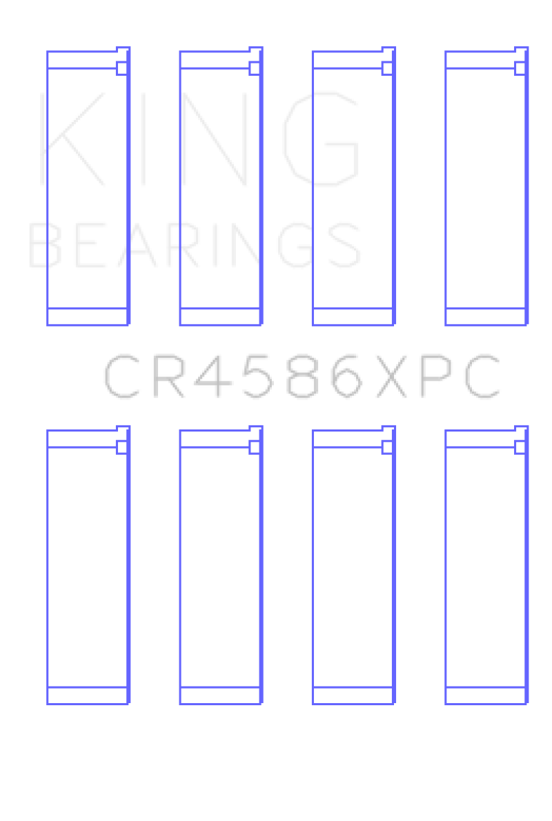 King Mitsubishi 4B11T (Size .026) Coated Performance Rod Bearing Set - CR4586XPC.026